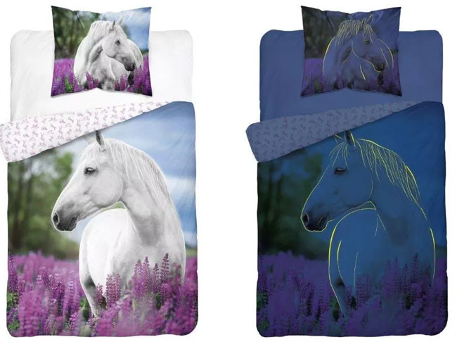 Detexpol Pościel Dziecięca Świecąca W Ciemności Bawełniana Koń