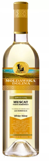 Wino Mołdawska Dolina białe Muscat