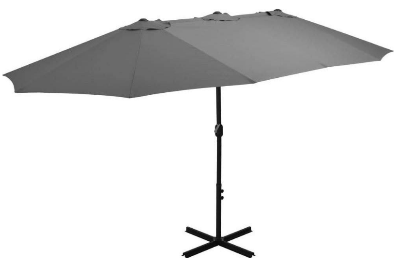 Parasol ogrodowy na słupku aluminiowym, 460x270 cm