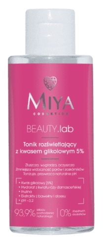 Miya Beauty.lab Tonik Rozświetlający z Kwasem Glikolowym 5% 150 ml