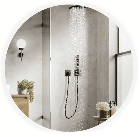 Luna okrągłe lustro z oświetleniem LED