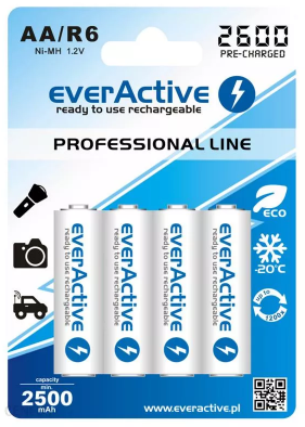 Akumulatorek AA EverActive R6/AA Ni-MH 2600 mAh 4 szt.