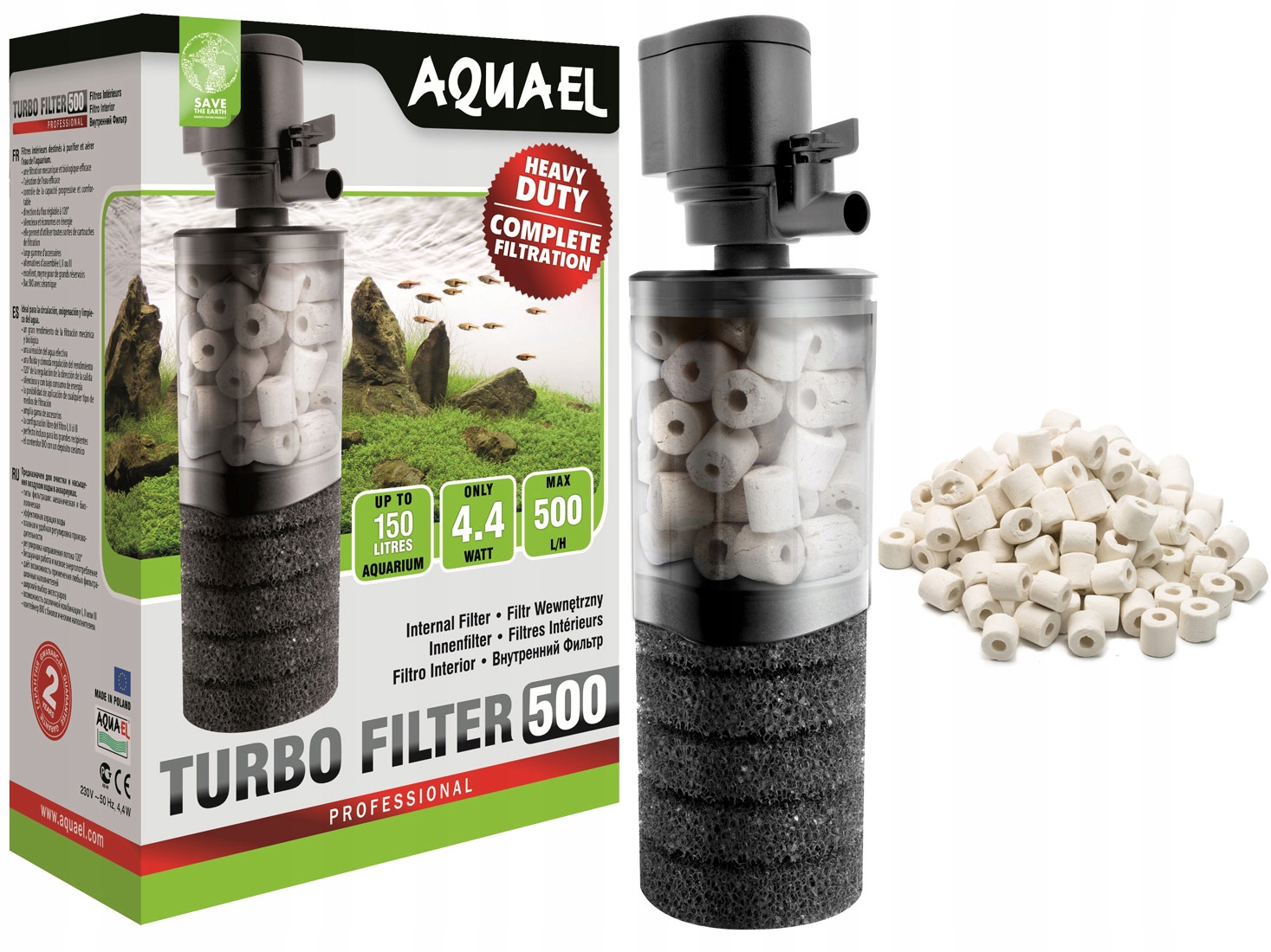 Aquael Turbo 500 Filtr Do Akwarium 150 L