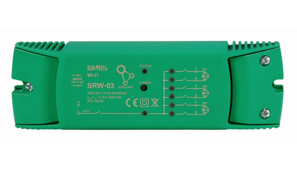Supla Sterownik Rolet Wi-Fi 3-Rolety + 1 Kanał Srw-03