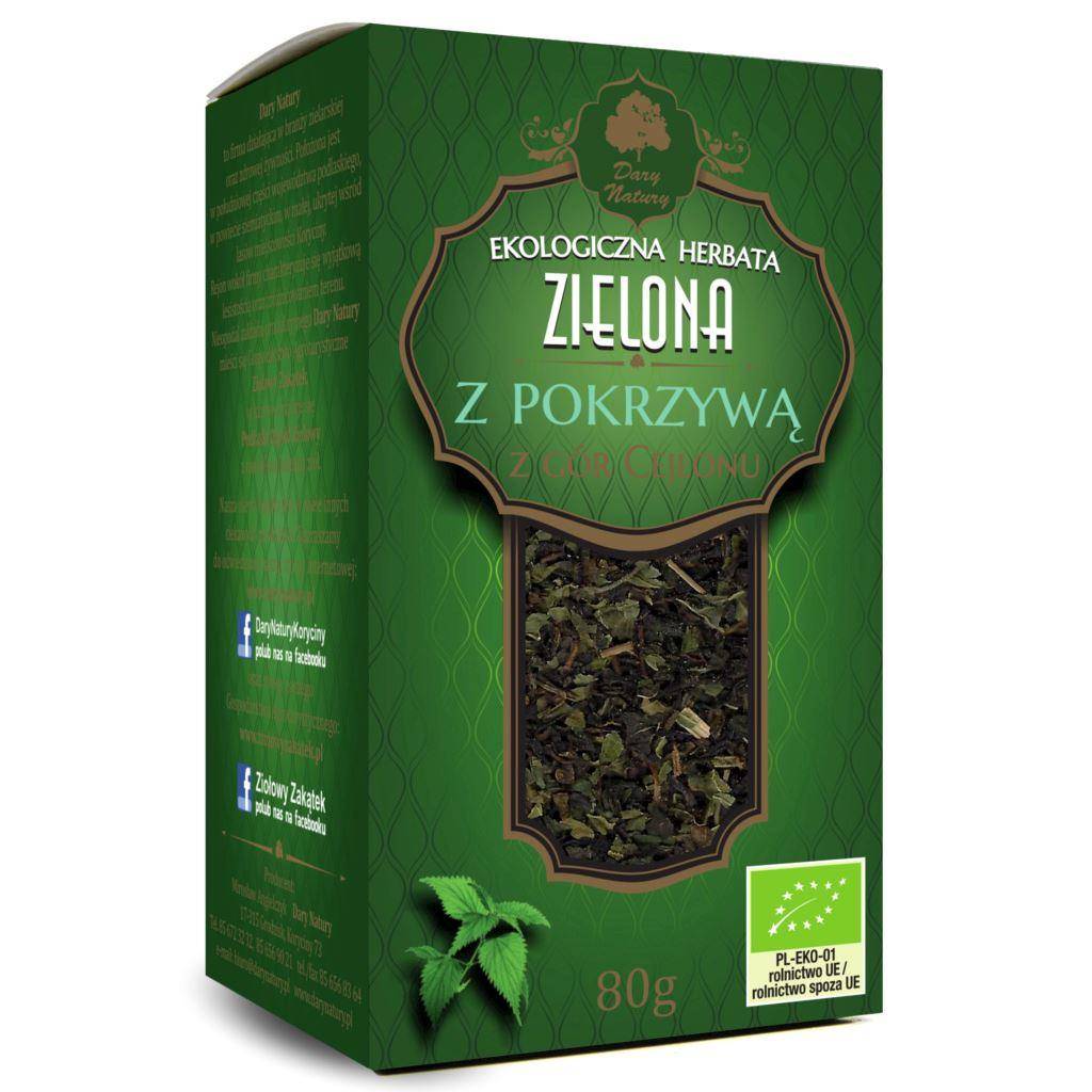 Herbata Dary Natury Zielona Z Pokrzywą Eko 80G
