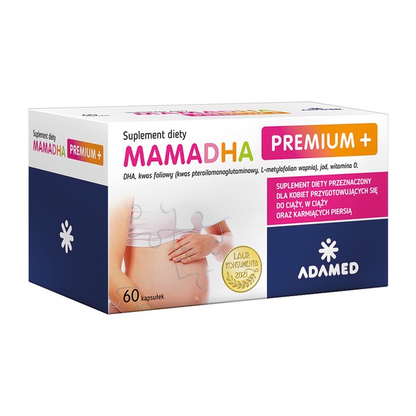 Witaminy dla mam MamaDHA Premium + 60 kaps.