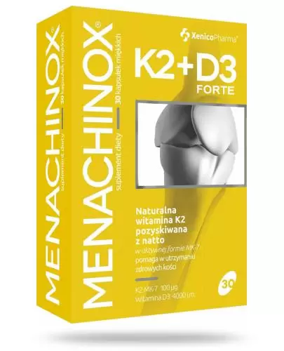 Menachinox K2 MK-7 Naturalna Witamina K2 + D3 4000 30 kaps