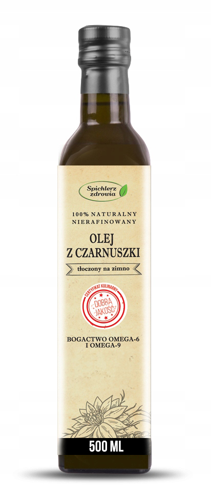100% olej  tłoczony na zimno  z ziarna czarnuszki INDIE