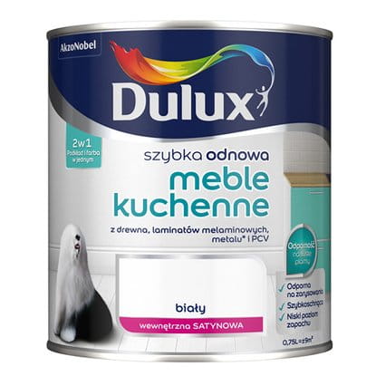 Farba Dulux Szybka Odnowa Meble Kuchenne Biały 750Ml