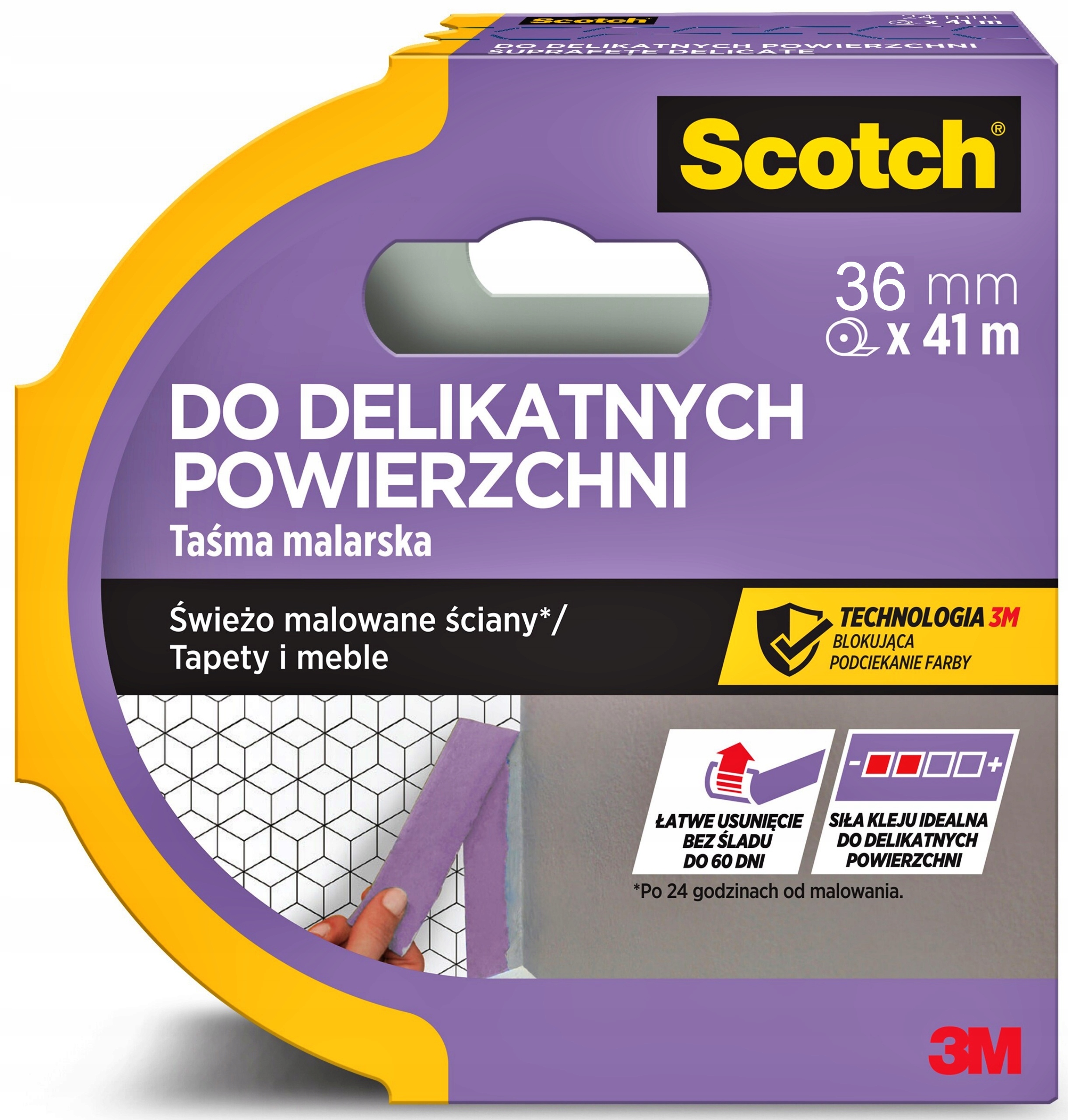 Scotch taśma malarska blue do delikatnych powierzchni