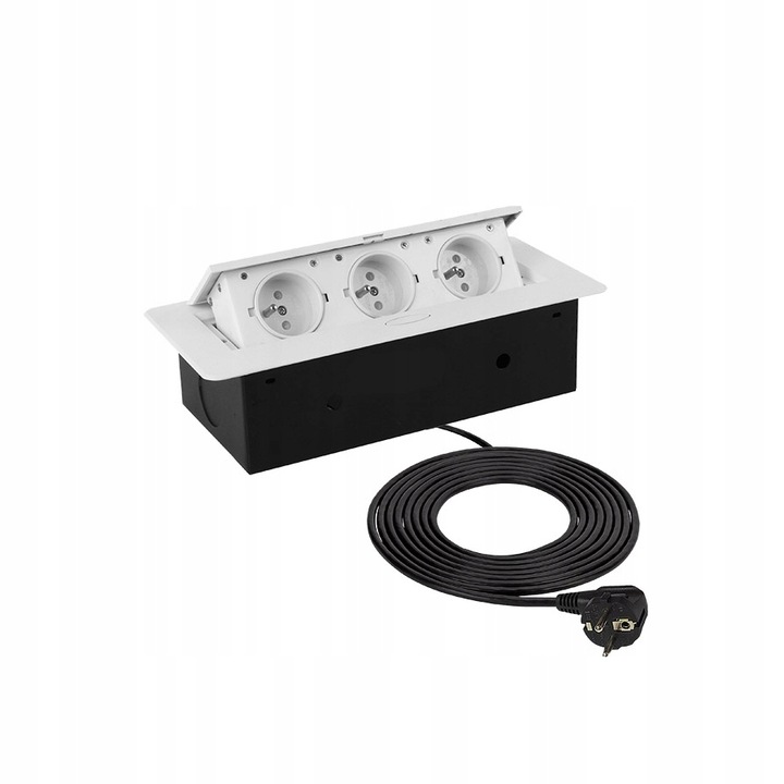 Gniazdo meblowe z przewodem Design Light KOMB-BI-FR-3,0-M02