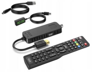 Atlantis SMARTIX DH17 digitale terrestrische decoder DVB T2 HEVC H.265 mpeg2 /mpeg4 H264 mediaspeler USB-poort. HDMI en SCART afstandsbediening Learning, Main 10, zwart