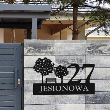 Numer domu, tabliczka adresowa na dom z grafiką