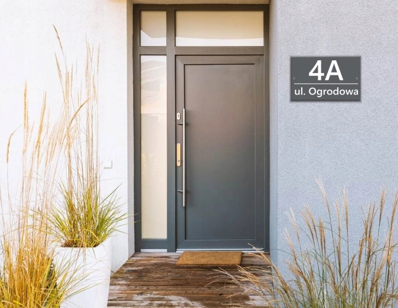 Stalowa tabliczka adresowa Metal-Bud