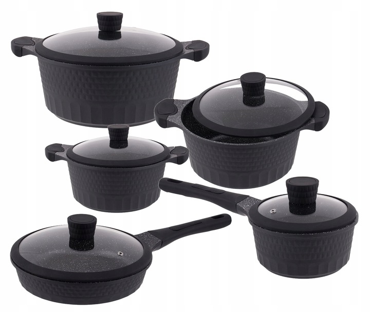 Zestaw Garnków Edenberg Garnki Marmurowe